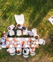 Table de mariage vue d'en haut
