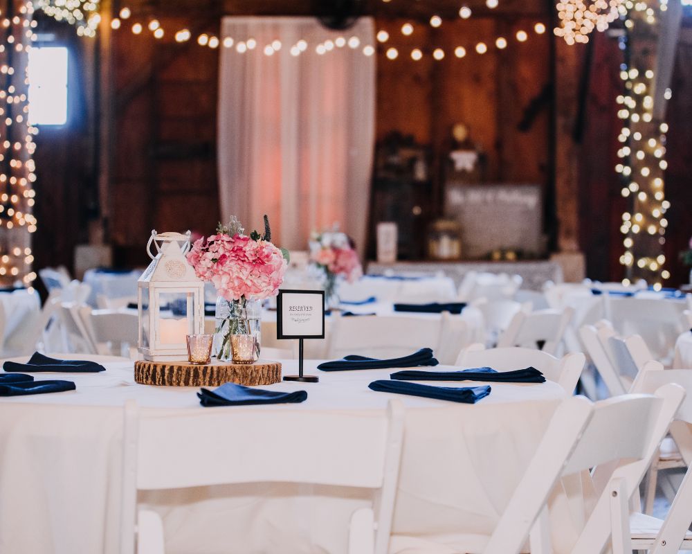 Salle de mariage décorée