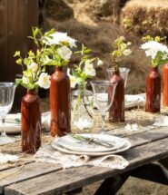 Table de mariage décorée