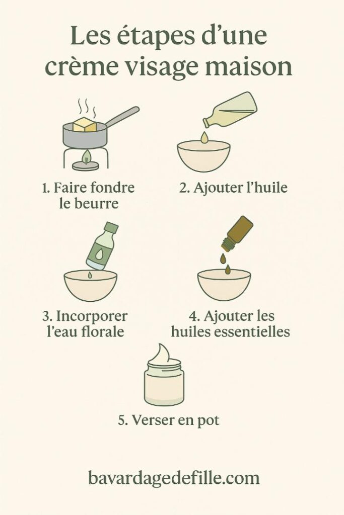 etape creme visage maison