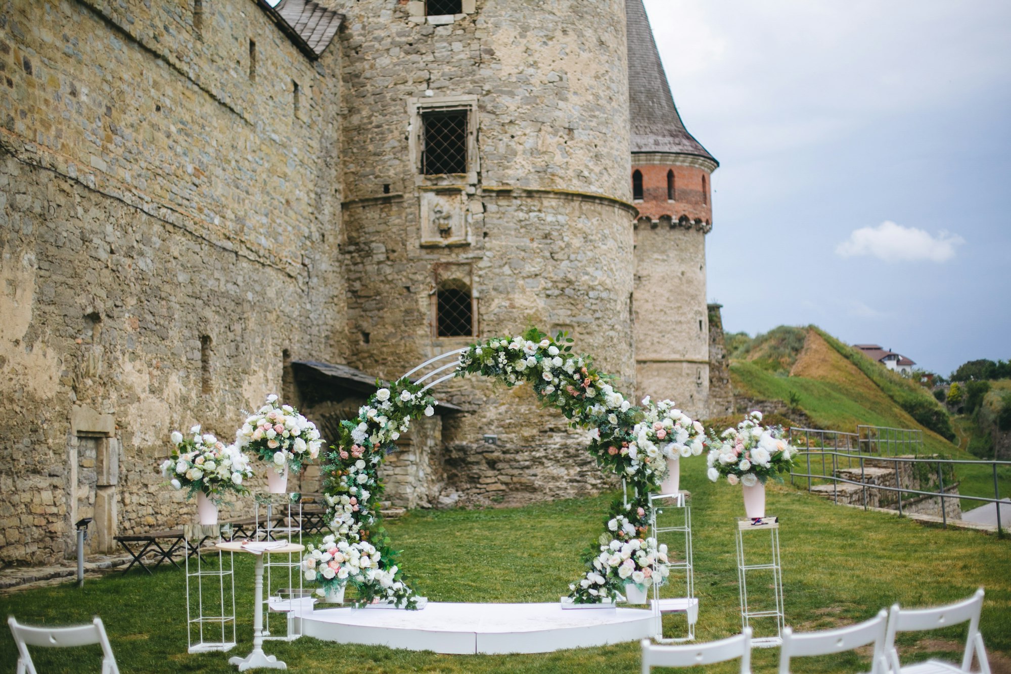 Wedding ceremony at old castle